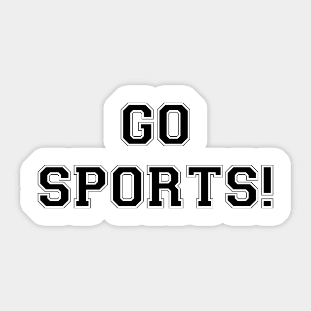 Go Sports! (black) Sticker by A Mango Tees